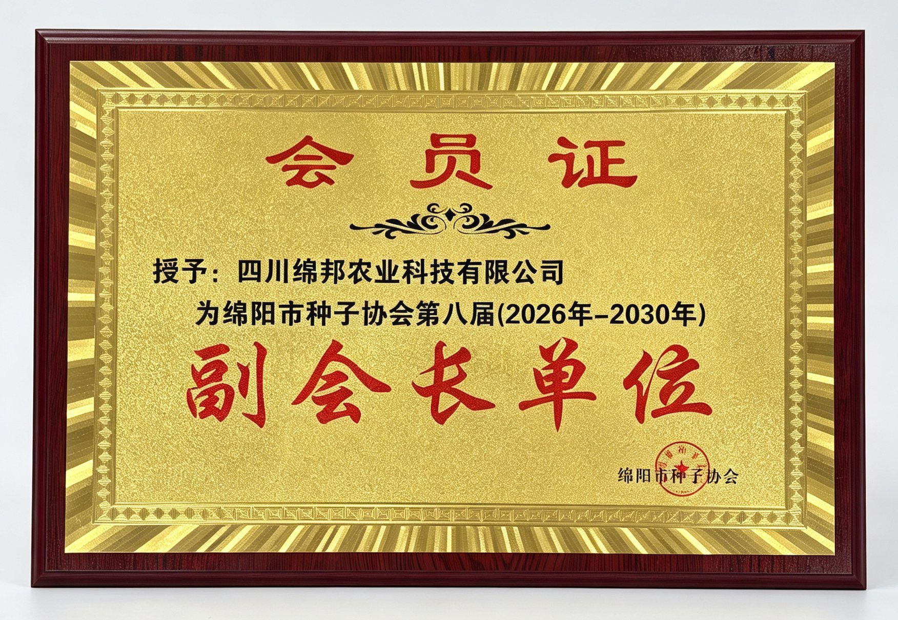 绵阳市种子协会副会长单位